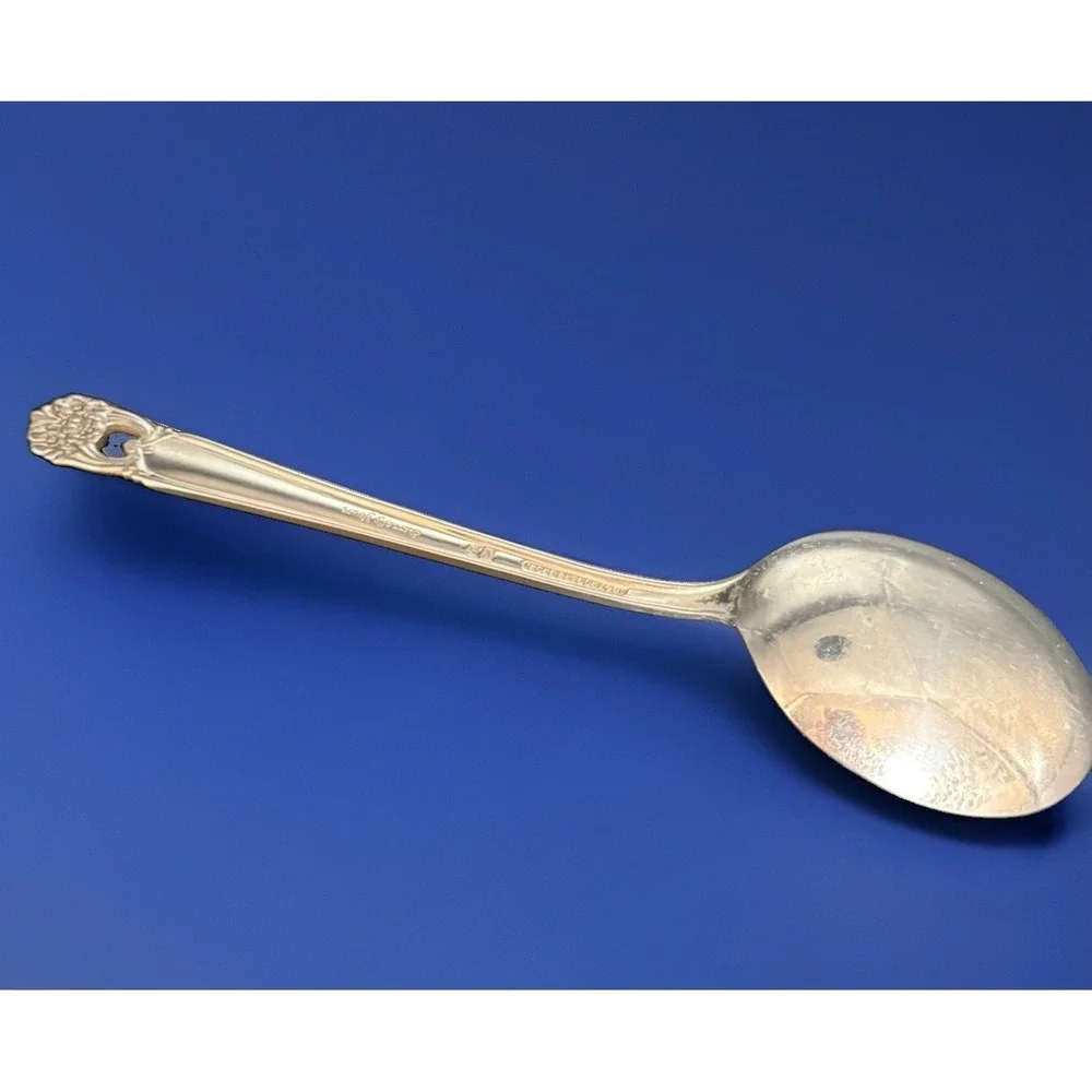 VTG 1847 Rogers Bros ETERNALLY YOURS Round Bowl Soup Gumbo Spoons Set Of 4